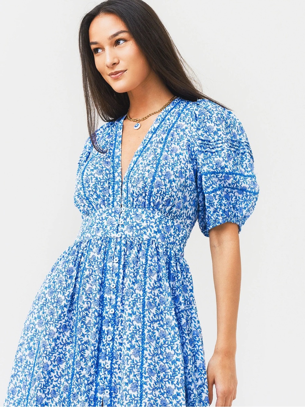 Poupette St. Barth Reine Floral Midi Dress – XS